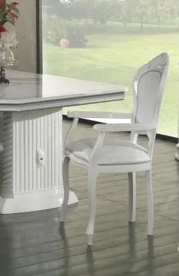 Venus Italian Dining Armchair - White