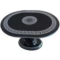 Venus Oval Lamp Table - Black