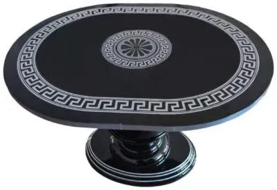Venus Oval Lamp Table - Black