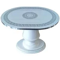 Venus Oval Lamp Table - White
