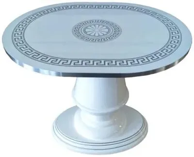 Venus Oval Lamp Table - White