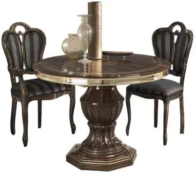 Venus Round Dining Set with 2 Giglio Chairs - Walnut