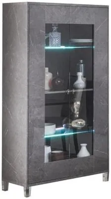 Vittoria 2 Door Display Cabinet - Dark Grey image