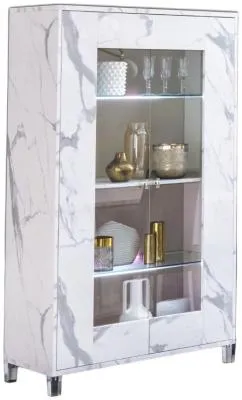 Vittoria 2 Door Display Cabinet - White