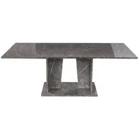 Vittoria 6-8 Seater Extendable Pedestal Dining Table - Grey