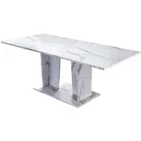 Vittoria 6-8 Seater Extendable Pedestal Dining Table - White