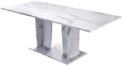 Vittoria 6-8 Seater Extendable Pedestal Dining Table - White