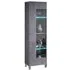 Vittoria Italian 1 Door Display Cabinet - Dark Grey