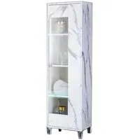 Vittoria Italian 1 Door Display Cabinet - White