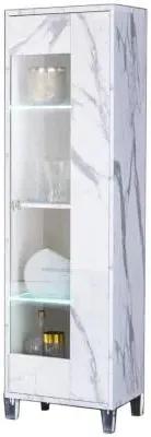 Vittoria Italian 1 Door Display Cabinet - White