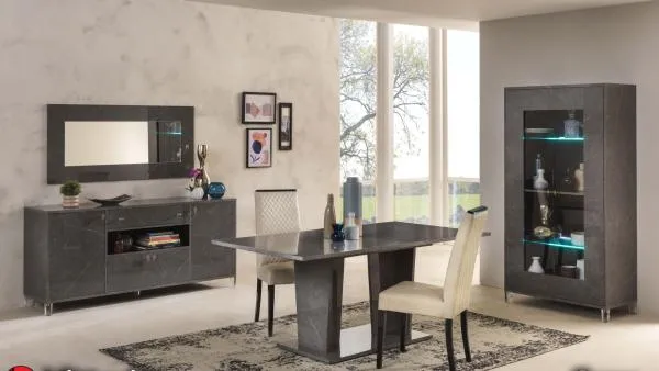 Vittoria Italian 4 Door Sideboard - Dark Grey