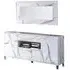 Vittoria Italian 4 Door Sideboard with Mirror - White