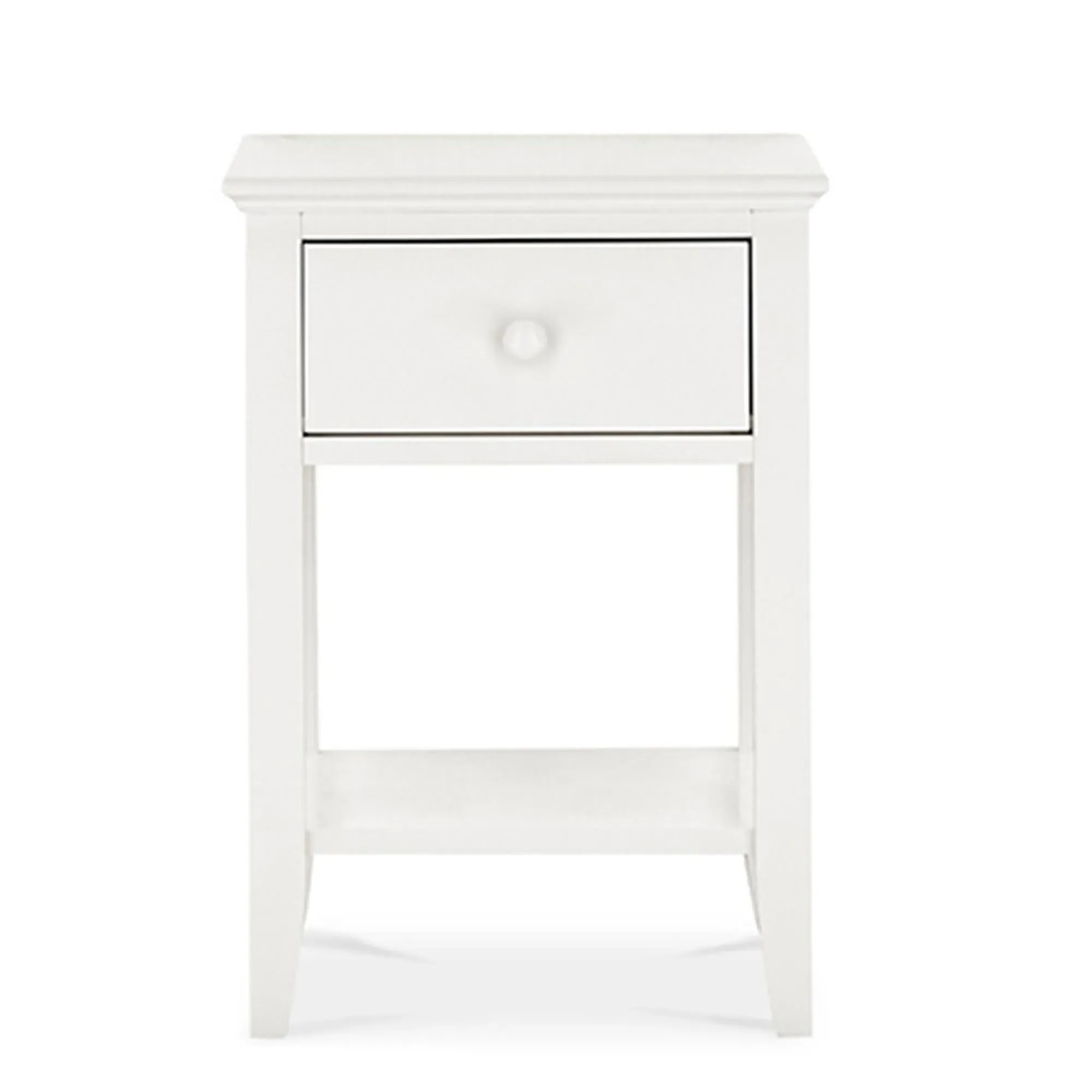 Ashby 1 Drawer Bedside Cabinet - White, Beech