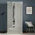 Ashby 2 Door Combi Wardrobe - Soft Grey, Beech