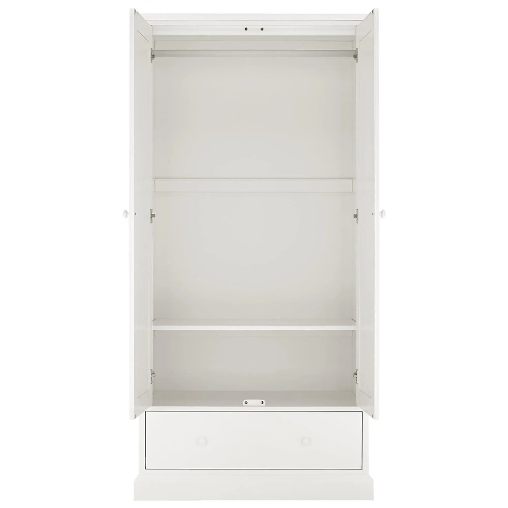 Ashby 2 Door Combi Wardrobe with Drawer - White, Beech