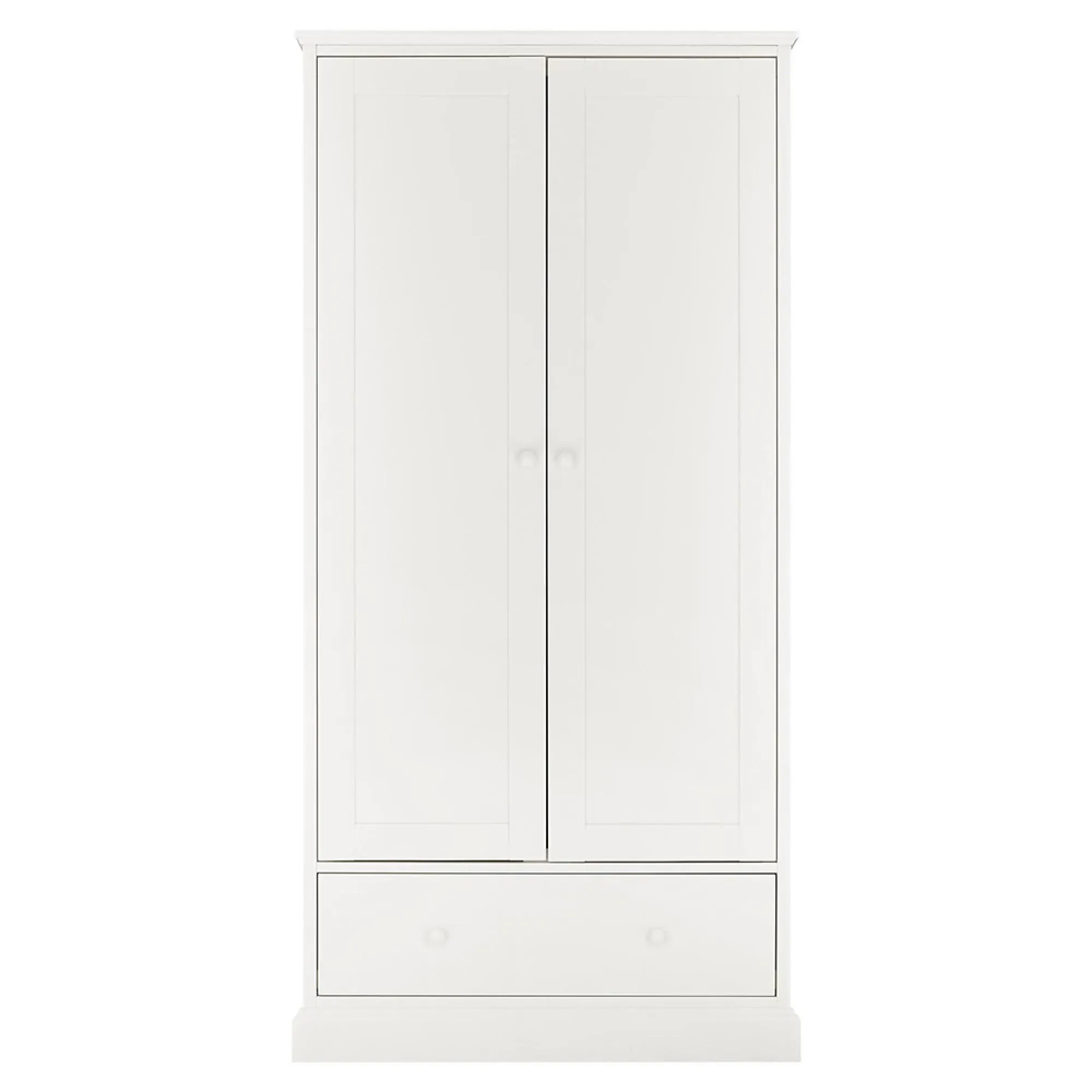 Ashby 2 Door Combi Wardrobe with Drawer - White, Beech