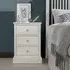 Ashby 3 Drawer Bedside Cabinet - White, Beech