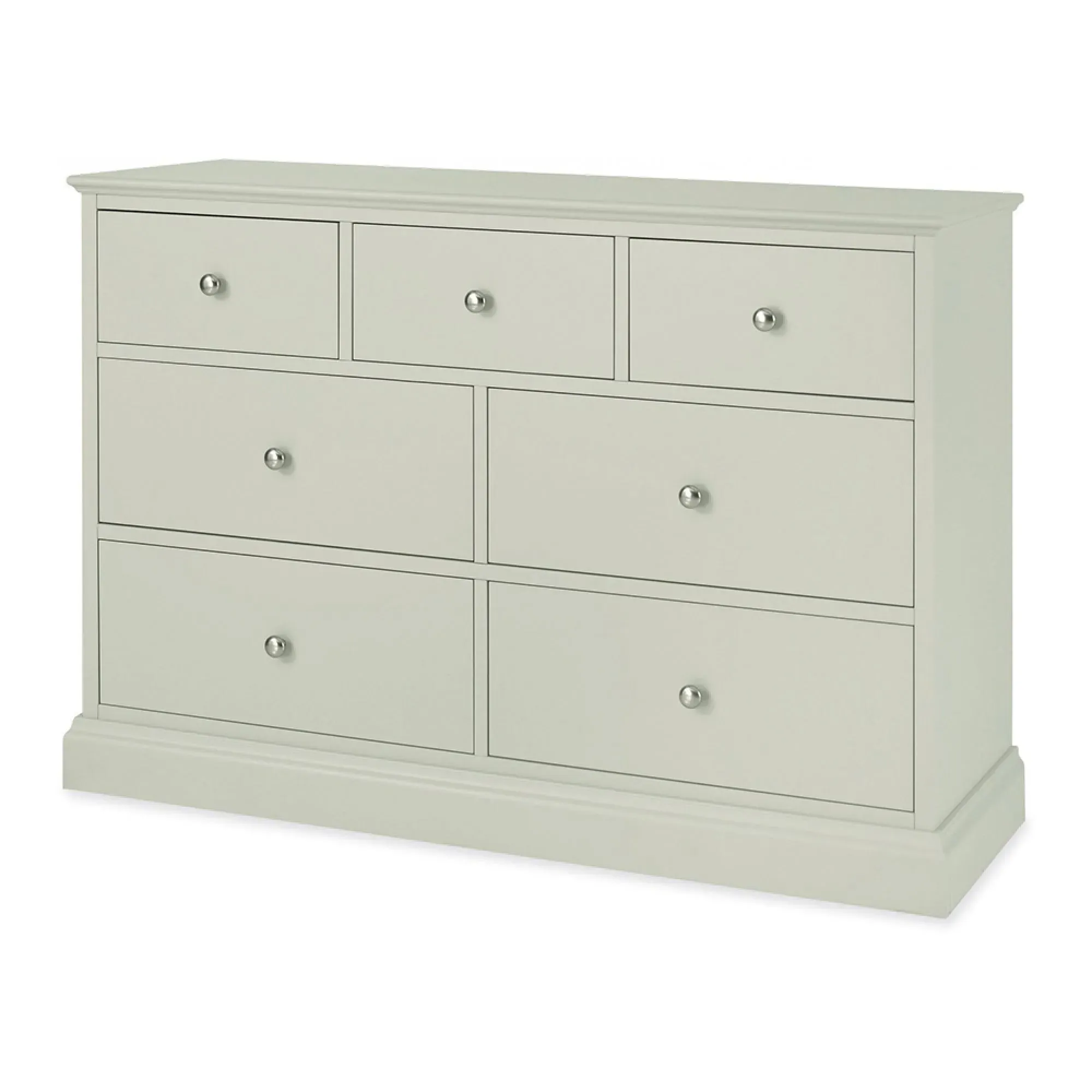 Ashby 3+4 Drawer Chest - Soft Grey, Beech