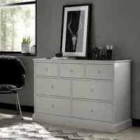 Ashby 3+4 Drawer Chest - Soft Grey, Beech
