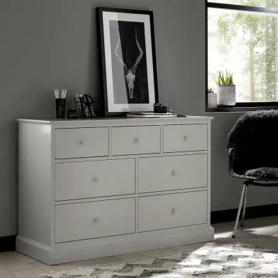 Ashby 3+4 Drawer Chest - Soft Grey, Beech image