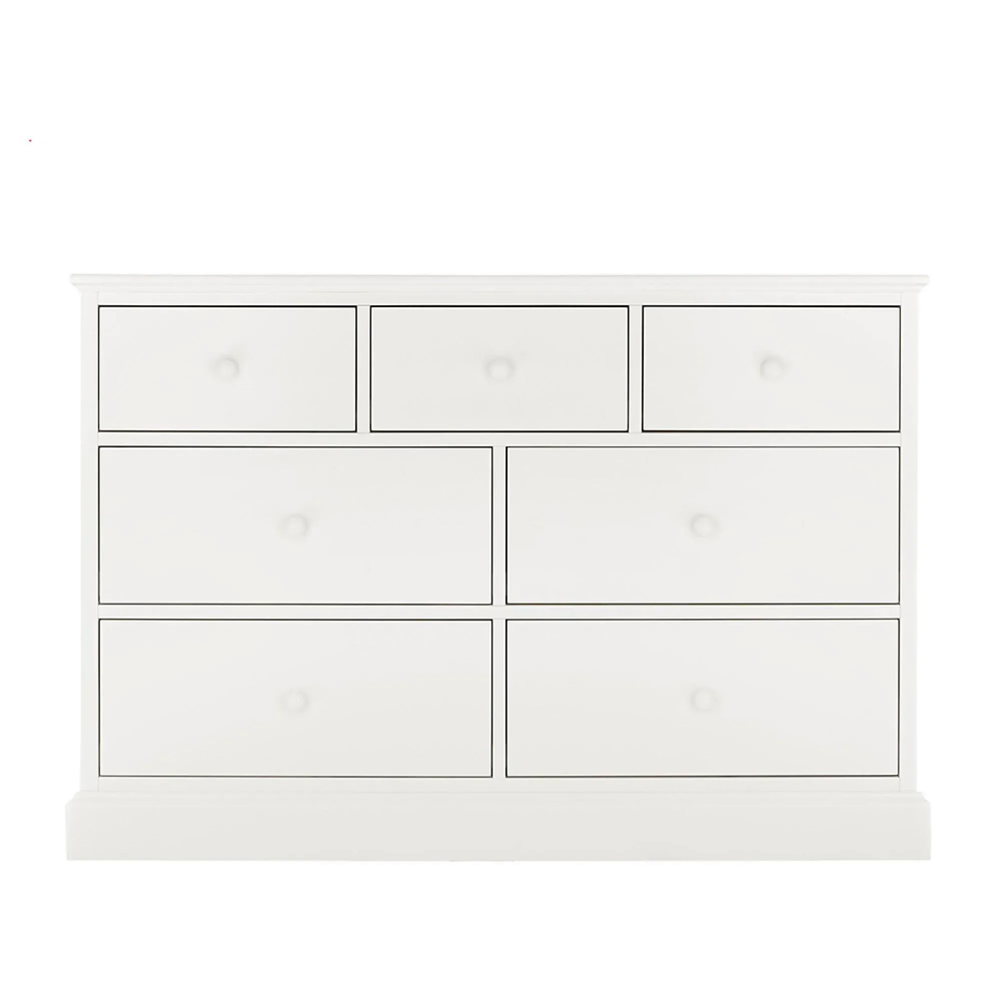 Ashby 3+4 Drawer Chest - White, Beech