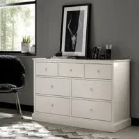 Ashby 3+4 Drawer Chest - White, Beech