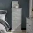 Ashby 5 Drawer Tall Chest - Soft Grey, Beech