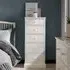 Ashby 5 Drawer Tall Chest - White, Beech