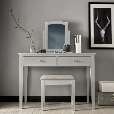 Ashby Dressing Table with Drawer - Soft Grey, Beech image
