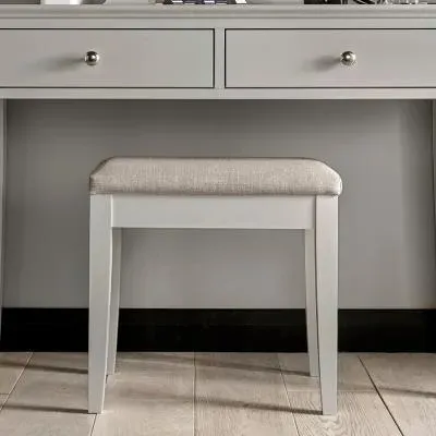 Ashby Fabric Stool - Soft Grey image