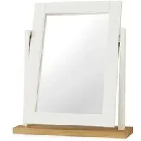 Atlanta Two Tone Vanity Mirror - White, Oak