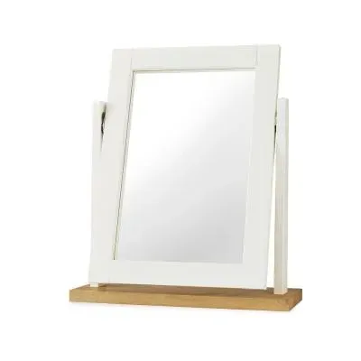Atlanta Two Tone Vanity Mirror - White, Oak image