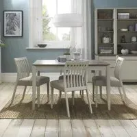 Bergen 4-6 Seater Extending Dining Table with Chairs - Grey, Oak