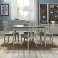 Bergen 4-6 Seater Extending Dining Table with Chairs - Grey, Oak