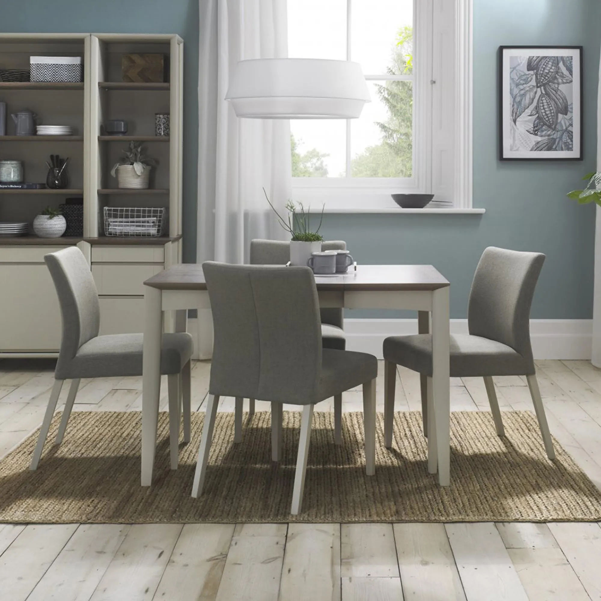 Bergen Dining Chair - Grey Washed, Titanium Fabric