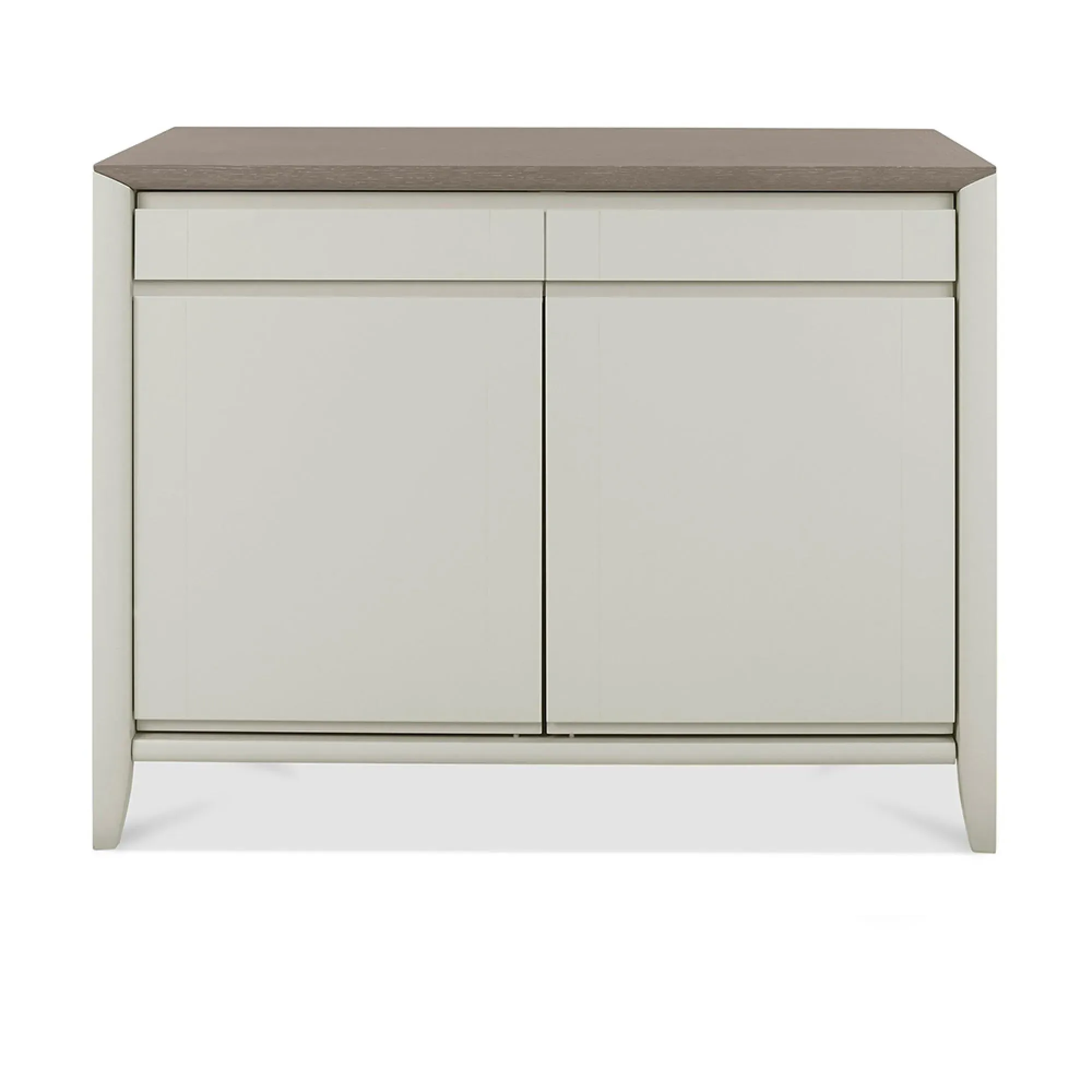 Bergen Narrow 2 Drawer Sideboard - Grey Washed, Oak
