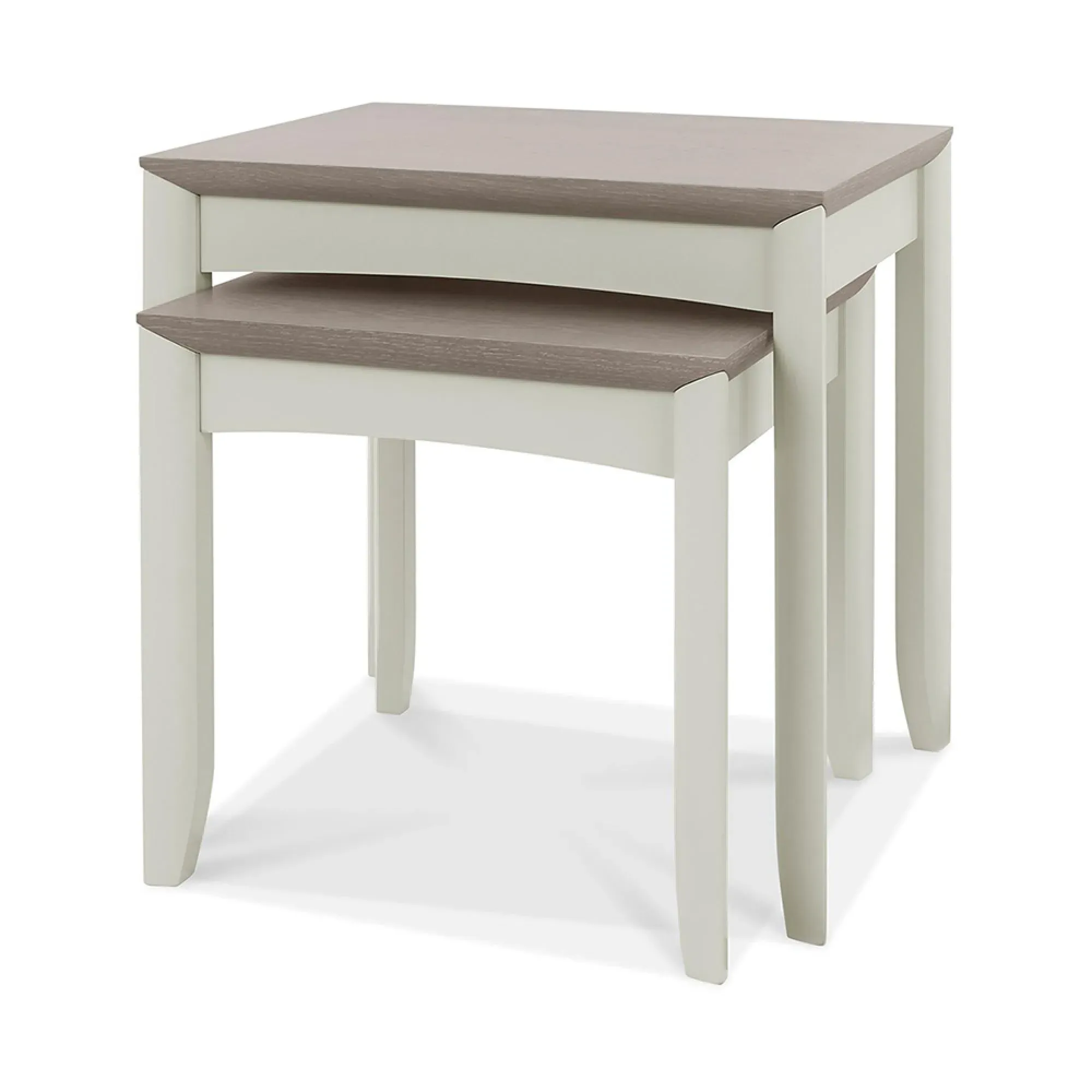 Bergen Nest of Lamp Tables - Grey Washed, Oak