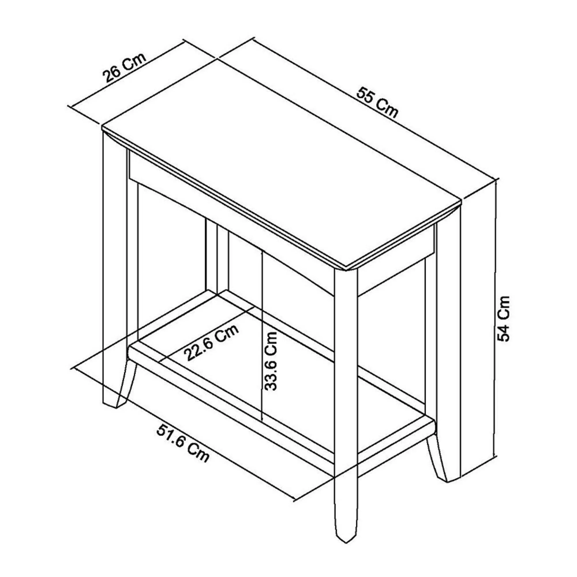 Bergen Side Table - Grey Washed, Oak
