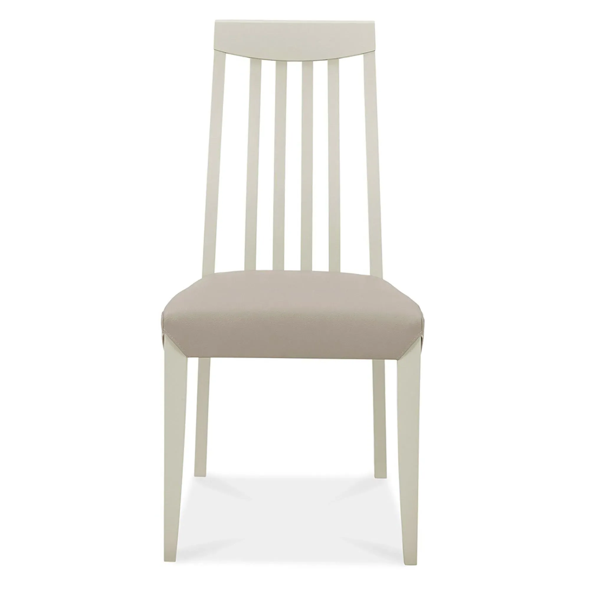 Bergen Slatted Back Dining Chair - Grey, Bonded Leather
