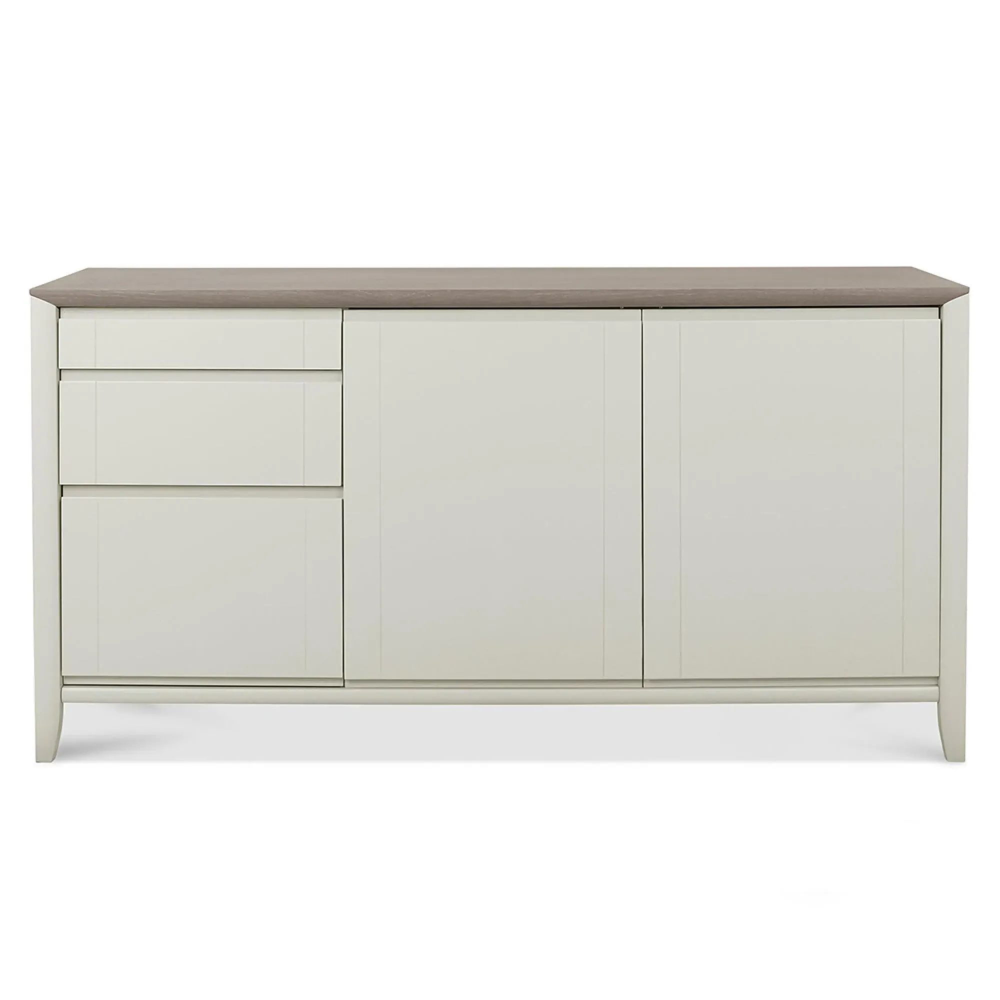 Bergen Wide 3 Drawer Sideboard - Grey Washed, Oak