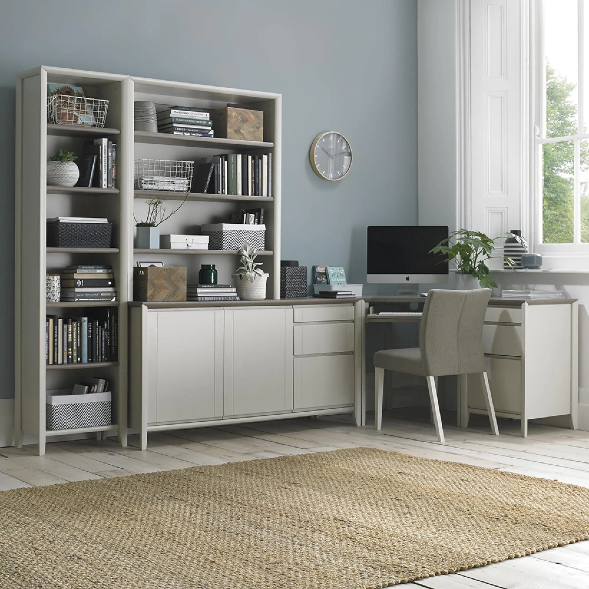 Bergen Wide Top Unit - Grey Washed, Oak