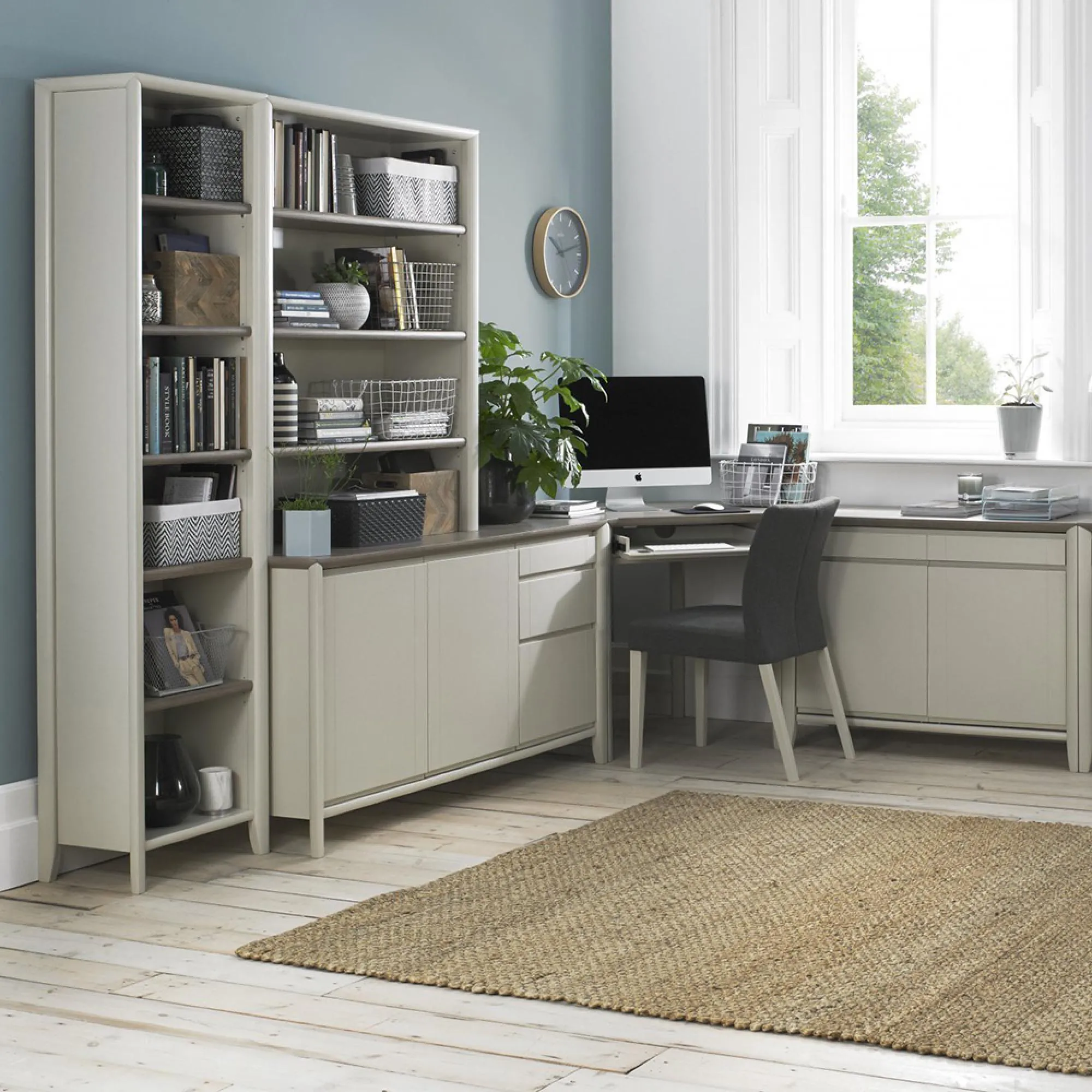 Bergen Wide Top Unit - Grey Washed, Oak