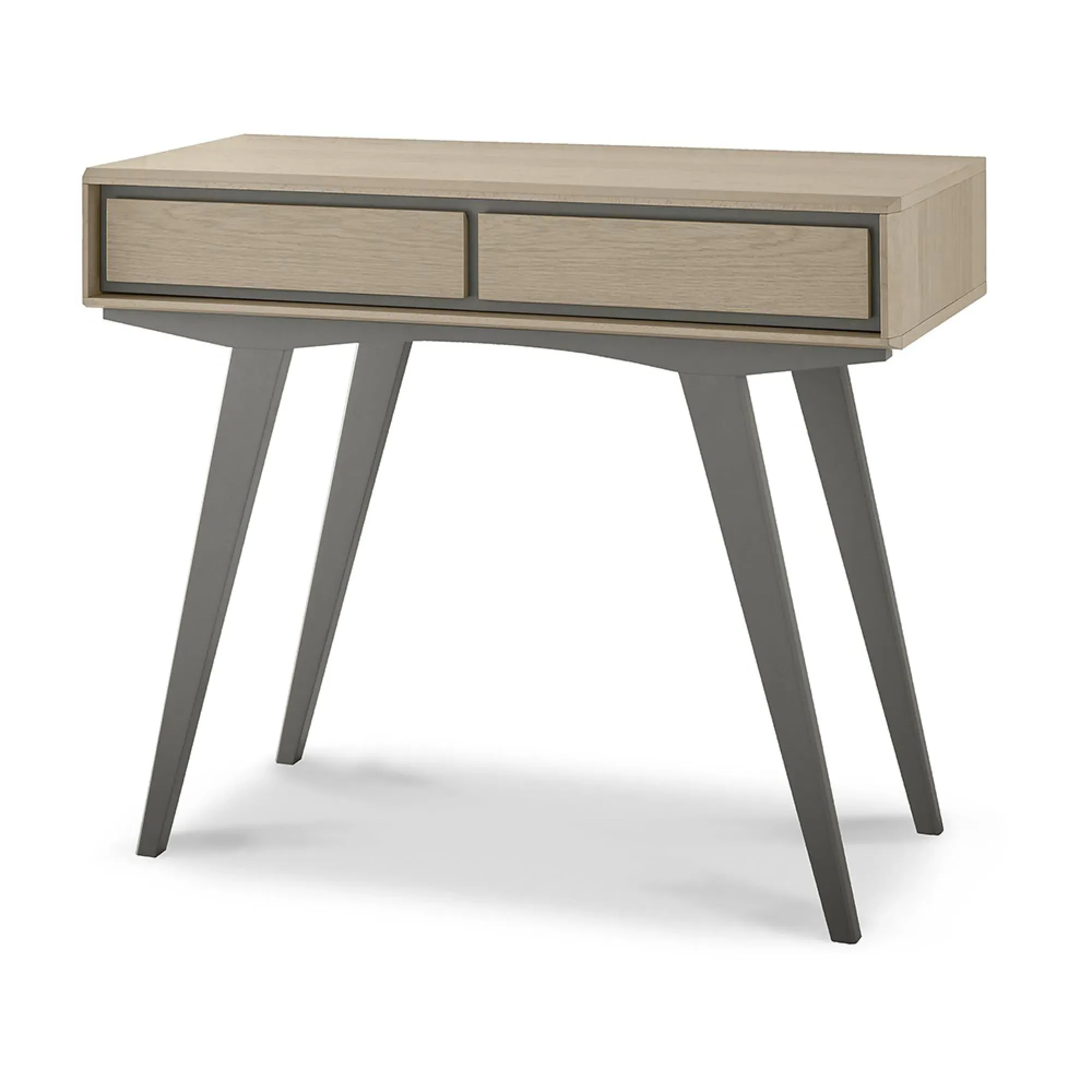 Brunel 1 Drawer Dressing Table - Scandi Oak, Dark Grey