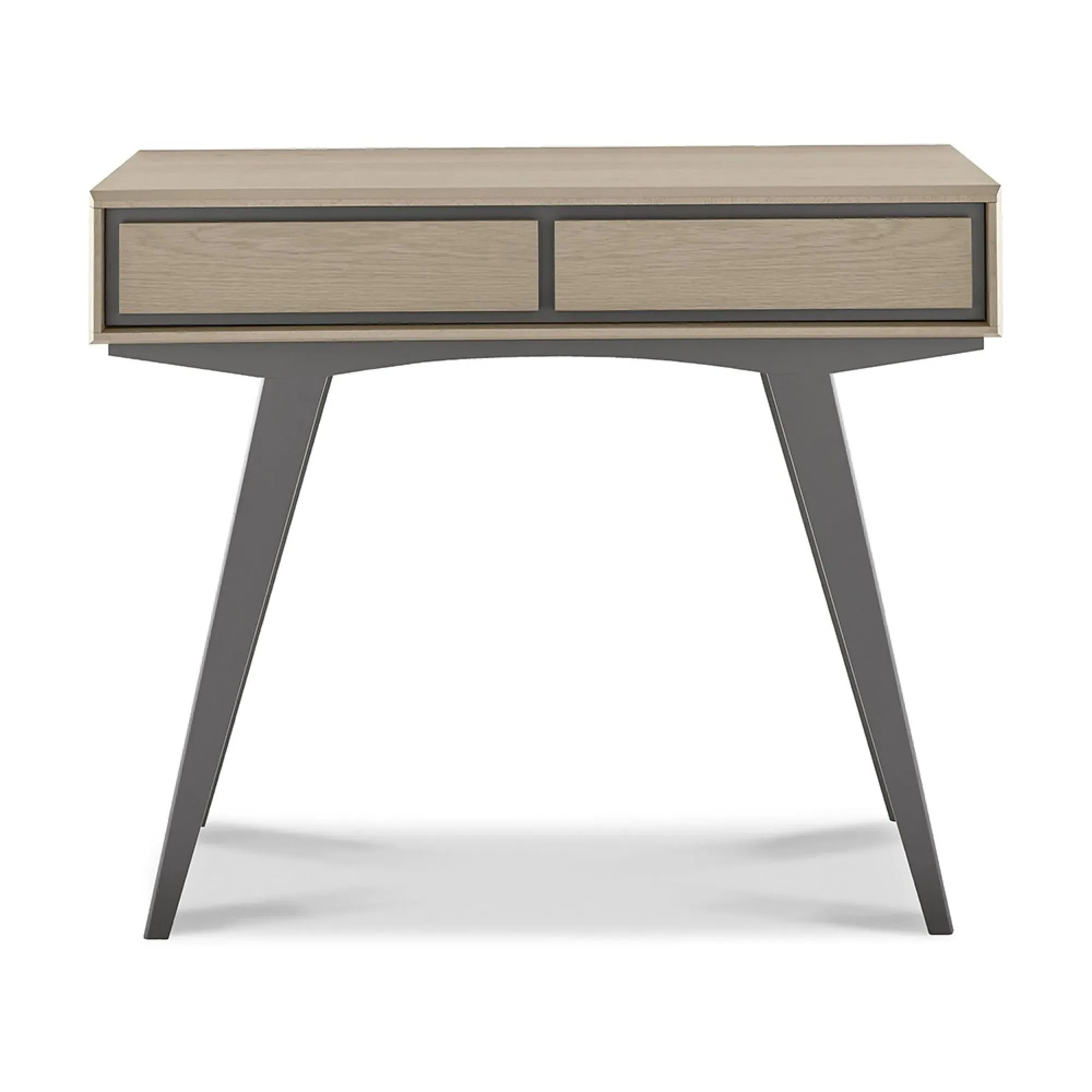 Brunel 1 Drawer Dressing Table - Scandi Oak, Dark Grey