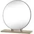Brunel Round Vanity Mirror - Scandi Oak, Dark Grey