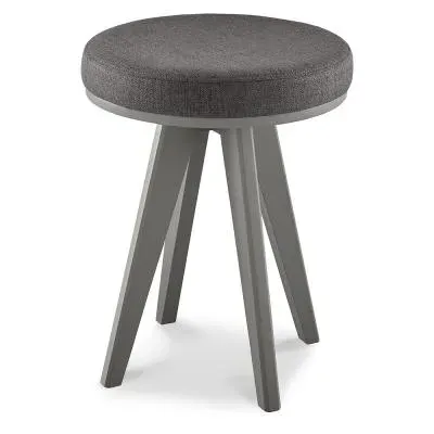 Brunel Scandi Oak Stool - Dark Grey, Beech Wood image