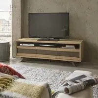 Cadell 3 Drawer TV Unit - Aged Oak