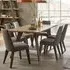 Cadell 6 Seater Dining Set with Chairs - Aged Oak, Grey