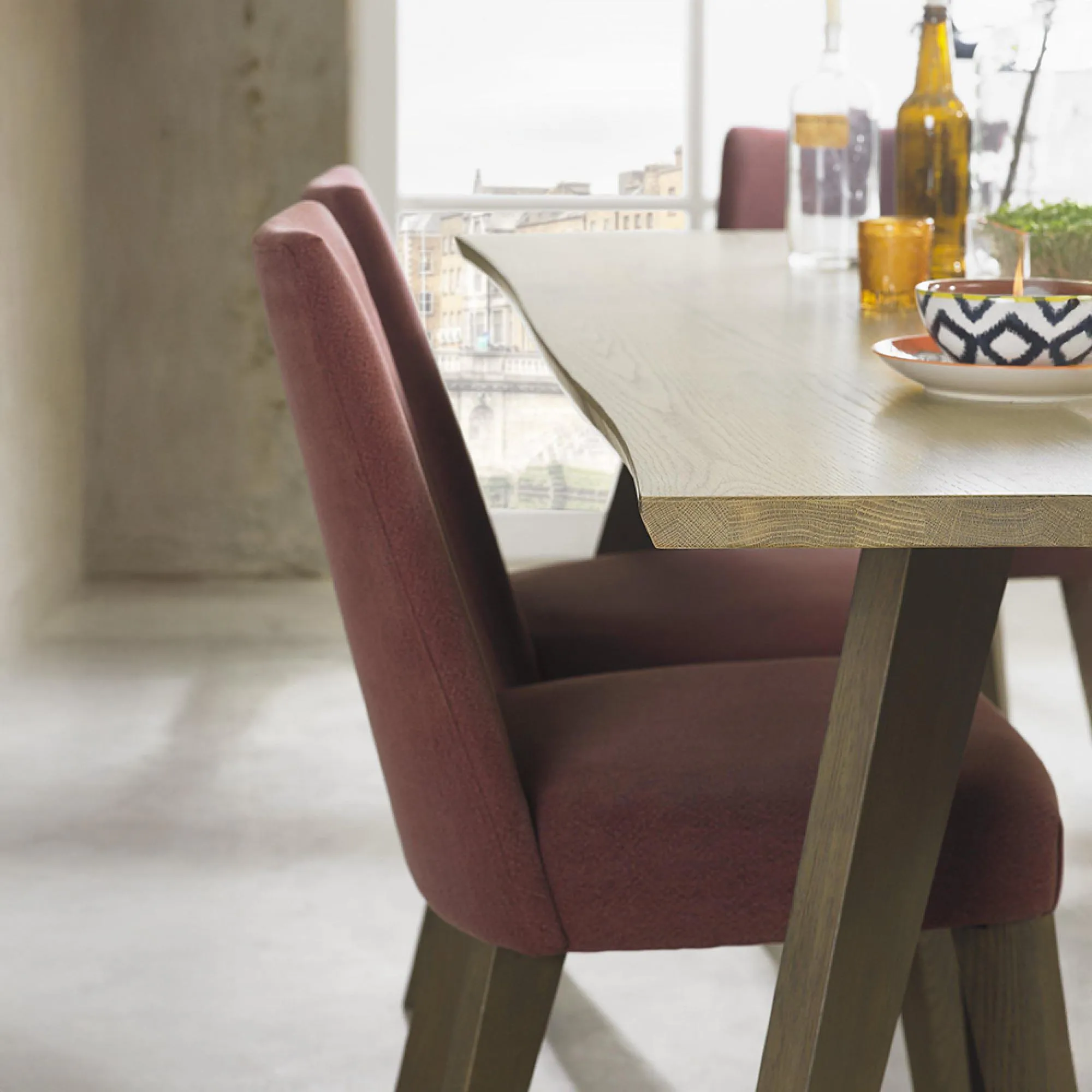 Cadell 6 Seater Dining Table - Aged Oak