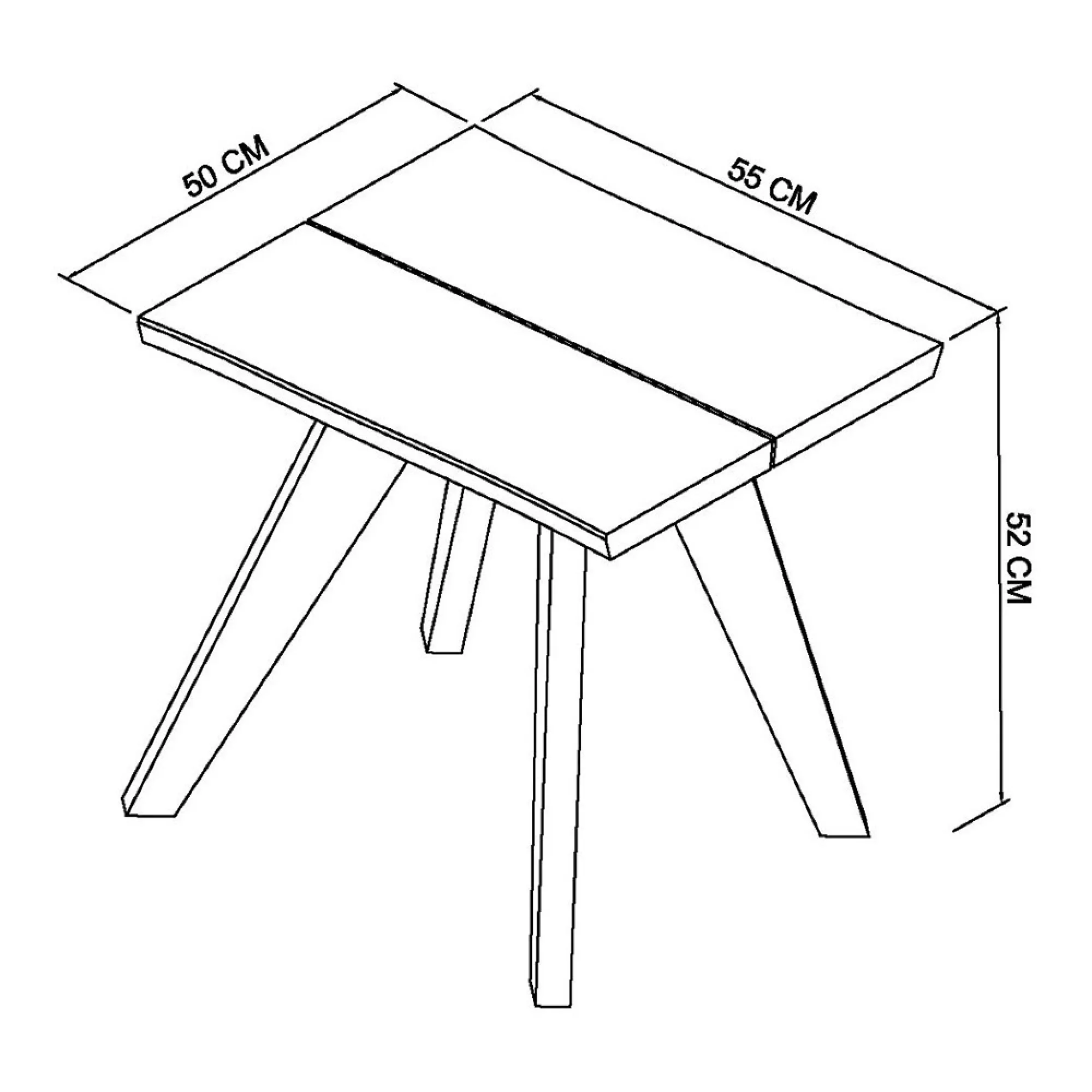 Cadell Lamp Table - Aged Oak